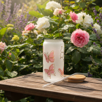 Vaso mariposas tiernas  16onz