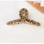 Gancho estampado de leopardo café claro