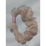 Scrunchie rosa brillantes tierno - Imagen 3