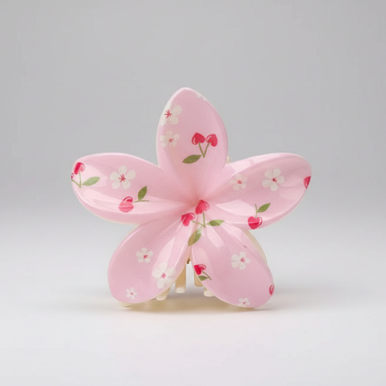Gancho de cabello  tropical cerezas rosa