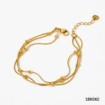 Pulsera en acero inoxidable tres en una resistente al agua