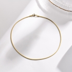 Collar Omega de 3 mm elegante en acero inoxidable 316