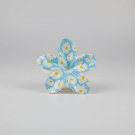 Gancho de cabello  tropical margarita celeste