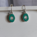 Arete colgante ovalado plata 925