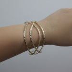Pulsera bohemio elegante ancha ovalada