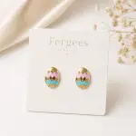 Arete pequeño huevo colorido pascua