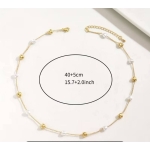 Copia de Elegante collar con perlas de corazón  imitación para lucir radiante.