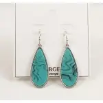 Arete colgante turquesa 5 cm