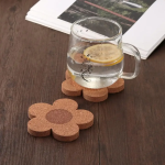 Posavasos de Corcho en Forma de Flor centro café - Imagen 3