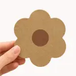 Posavasos de Corcho en Forma de Flor centro café