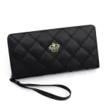 Billetera estilo corona de zipper negro - Imagen 3