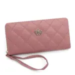 Billetera estilo corona de zipper rosa