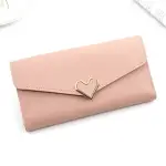 Billetera estilo cluth de broche rosa