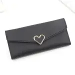Billetera estilo cluth de broche negra