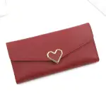 Billetera estilo cluth de broche roja