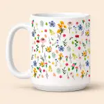 Taza flores silvestre 15 onz