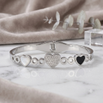 Pulsera plateada en acero inoxidable