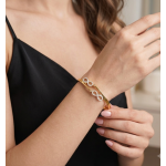 Pulsera enchape oro 18k elegante y fina