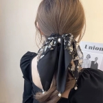 Coleteros con nudo de mariposa estilo coreano, banda elástica para el cabello con perlas floral