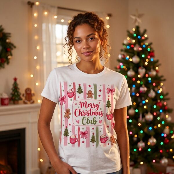 Camiseta Navideña "Merry Christmas Club"