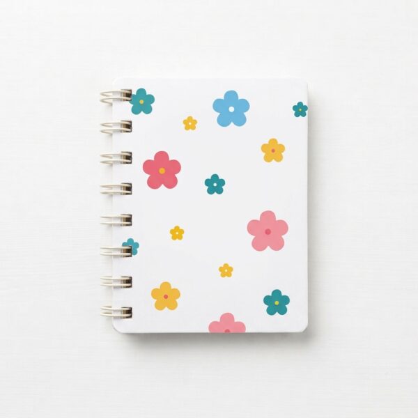 Mini Libreta de Floral Anillada de Bolsillo (80 x 105 mm) – Diseños Kawaii