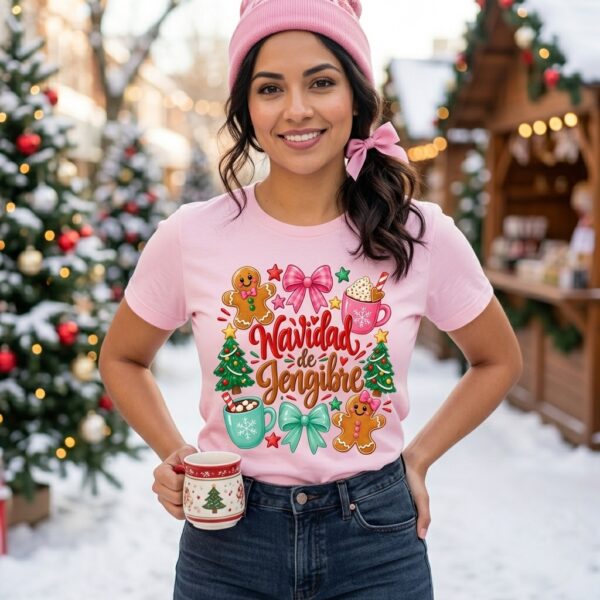 Camiseta "Navidad de Jengibre" para Mujer