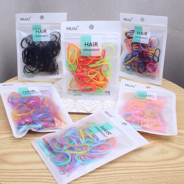 Paquete de Mini Ligas Elásticas de Silicona para Peinados y Trenzas variedad